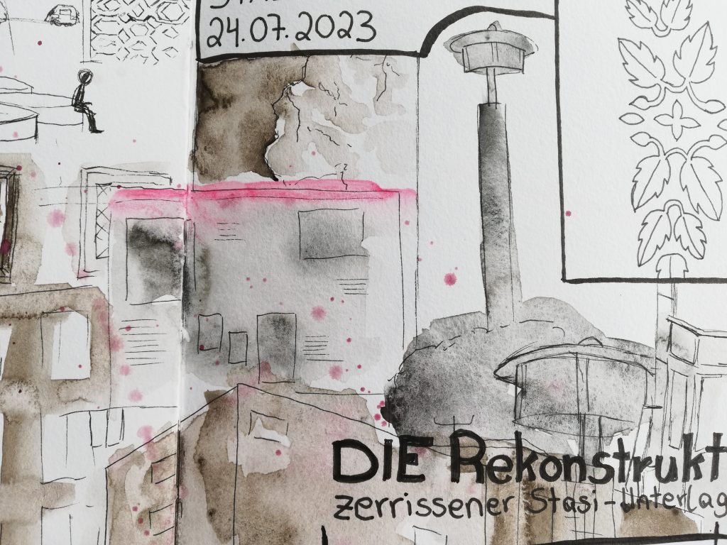 Foto und Zeichnung von Urban Sketching Berlin