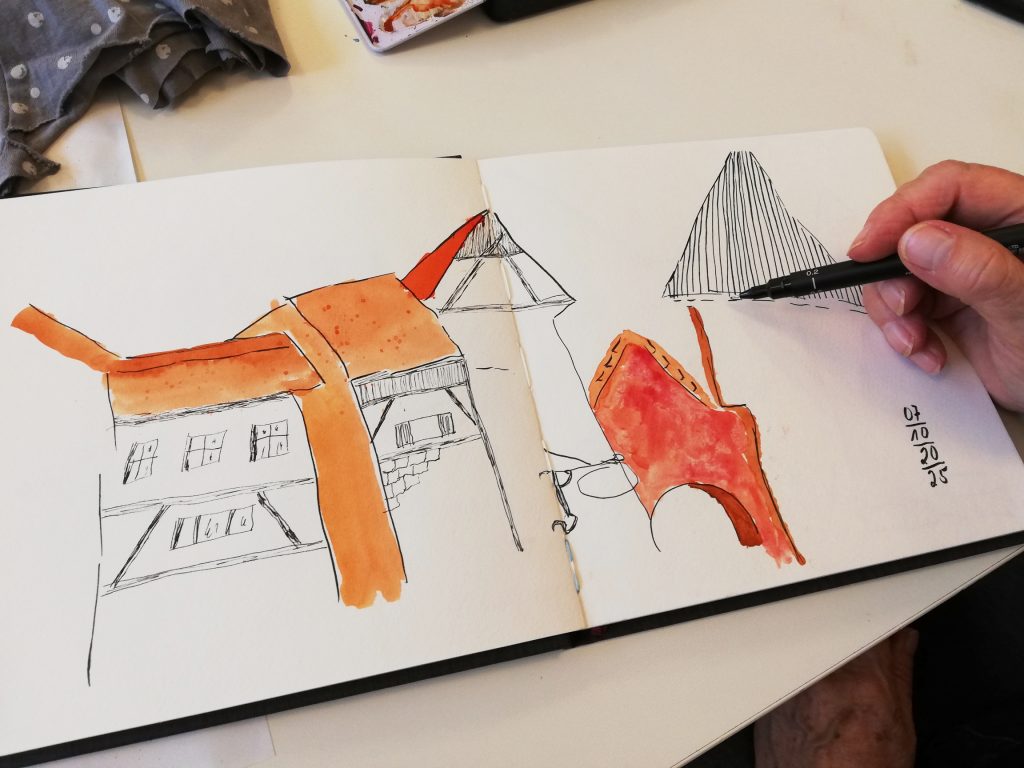 Mit Skizzenbuch in Hattingen